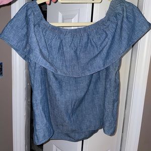 Levi’s off the shoulder denim top!